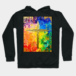 Old Rugged Cross Abstract Art Hoodie